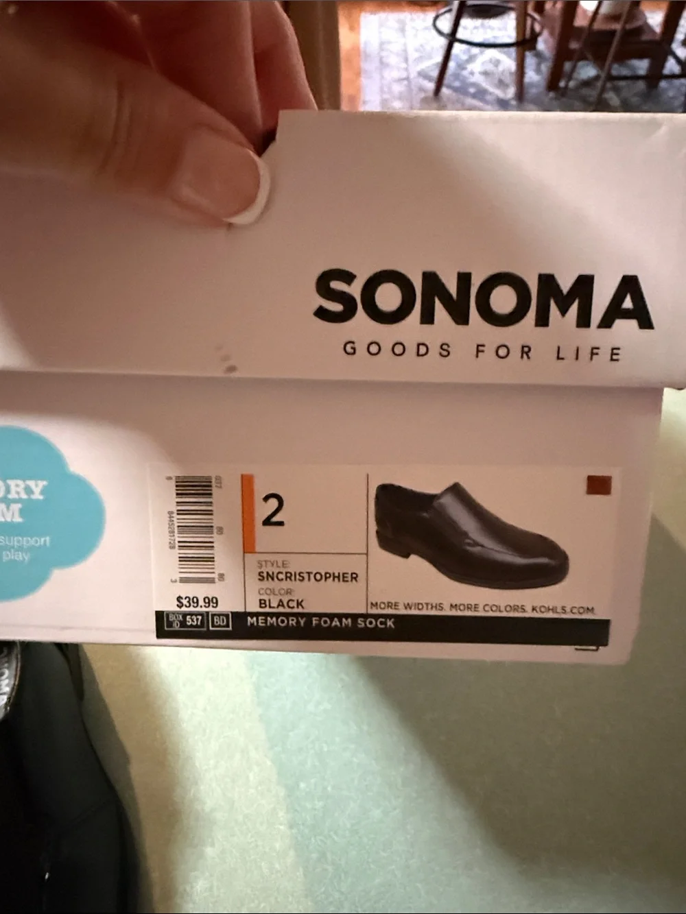 Boys Sonoma Black Slip-On Loafers Size 2